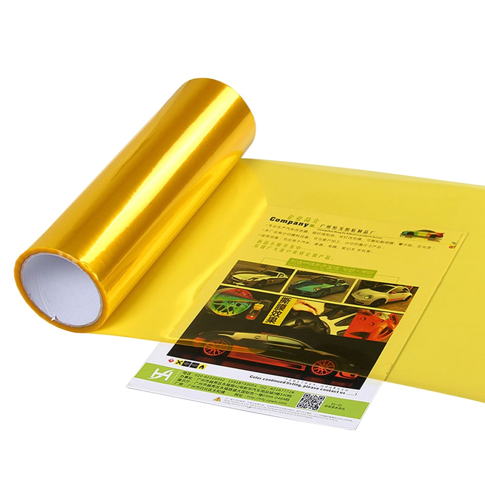 11 kleur Auto Licht Koplamp Achterlicht Tint Vinyl Film Sticker Vel Mistlamp Achterlicht Mat Rook Film 30x60 cm: Goud