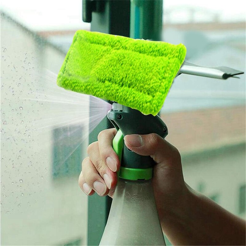 Car Wiper, 3 in 1 Double-Sided Water Spray Glass Cleaner Car Wash Wiper, Window Cleaner Spray Bottle Wiper Squeegee Microfibre C