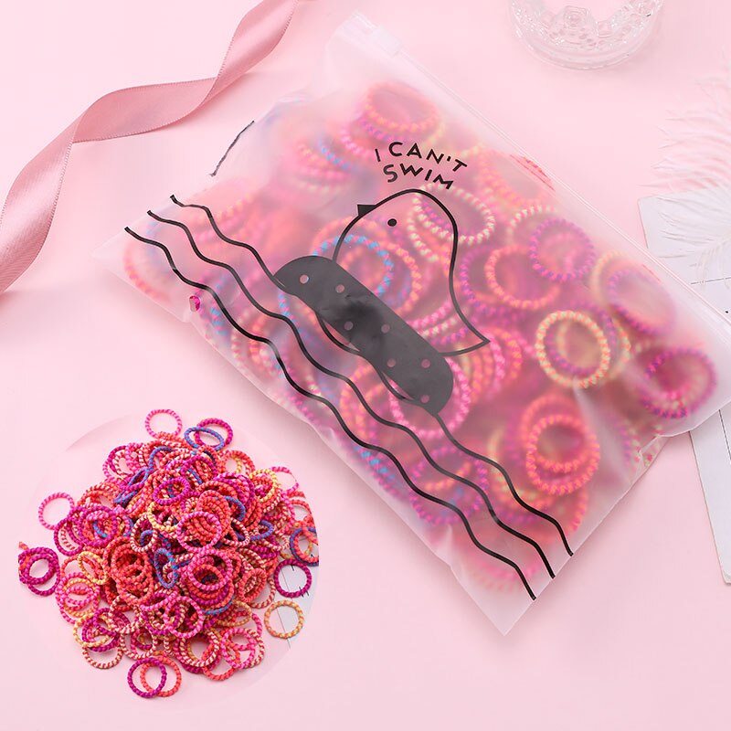 50 teile/satz Tasche Verpackung Mädchen Nette Bunte Grundlegende Elastische Haar Bands Pferdeschwanz Halfter Gummiband Stirnband Haar Zubehör: 11