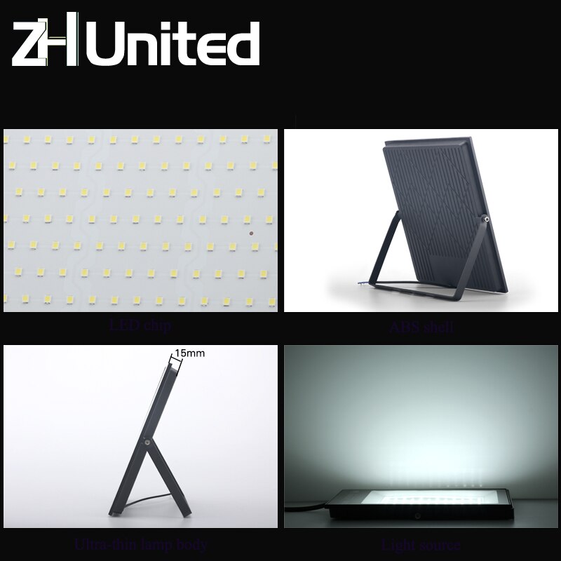 MiNi Spot light 200W 220v Flood Light LED Tempered glass Waterproof IP67 Thinnest Flood Lamp For Square 10W 20W 30W 50W 100W