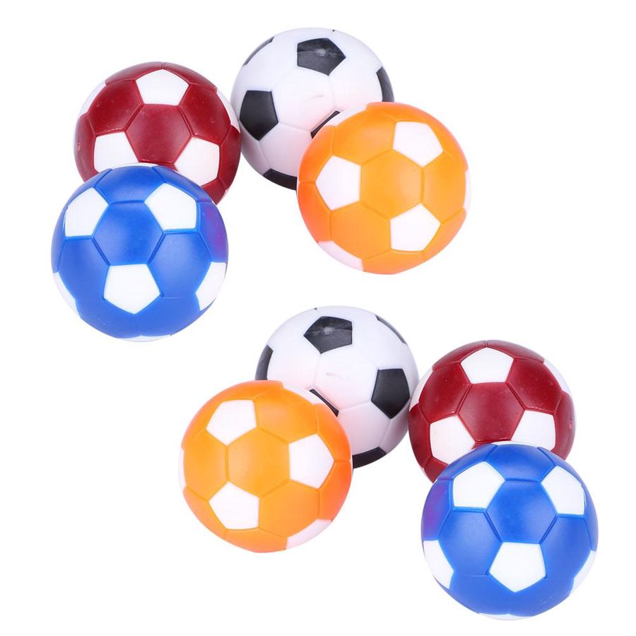 8 stk bordfodbold fodboldbold plast mini farverige fodboldbolde bordspil fodbold tilbehør bordplade spil fodbold