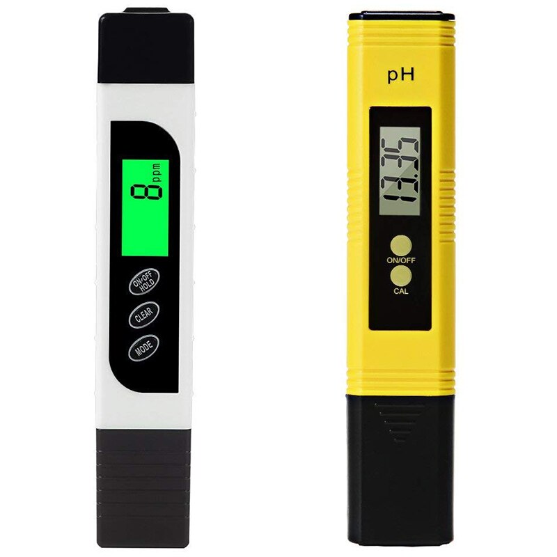 Digital TDS Meter and PH Meter,Water Tester with Auto Calibration Button,TDS PH EC Temperature 4 In 1 Set,perfect for Ho
