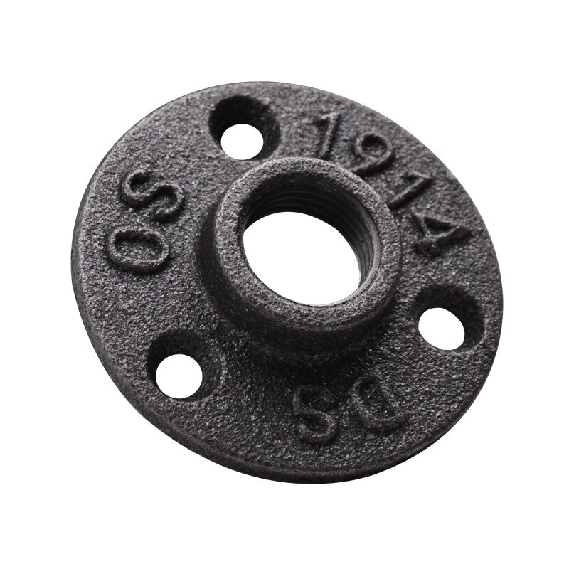5pcs Iron Pipe Fittings Wall Mount Floor Antique DN15 Flange Piece Hardware Tool cast iron flanges gietijzeren buisleidingen