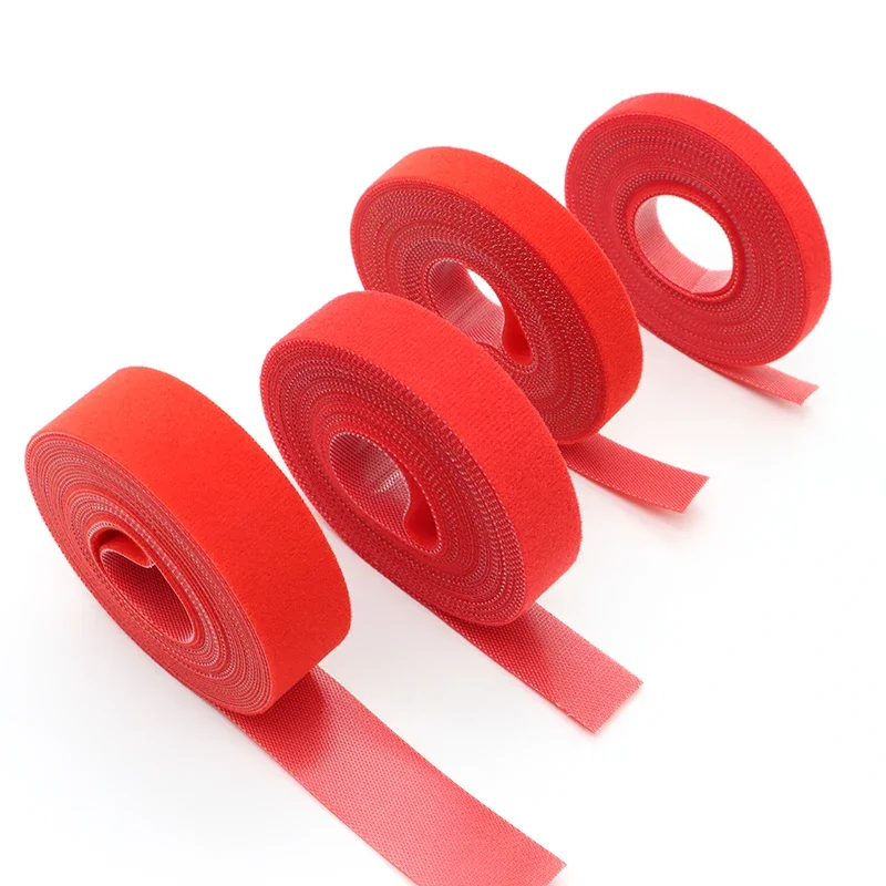rot Kabelbinder, wiederverwendbares Schlaufenbündel, selbstklebendes Nylonband, Organizer, Clip, Drahthalter, Verwaltung, Befestigungsband, DIY