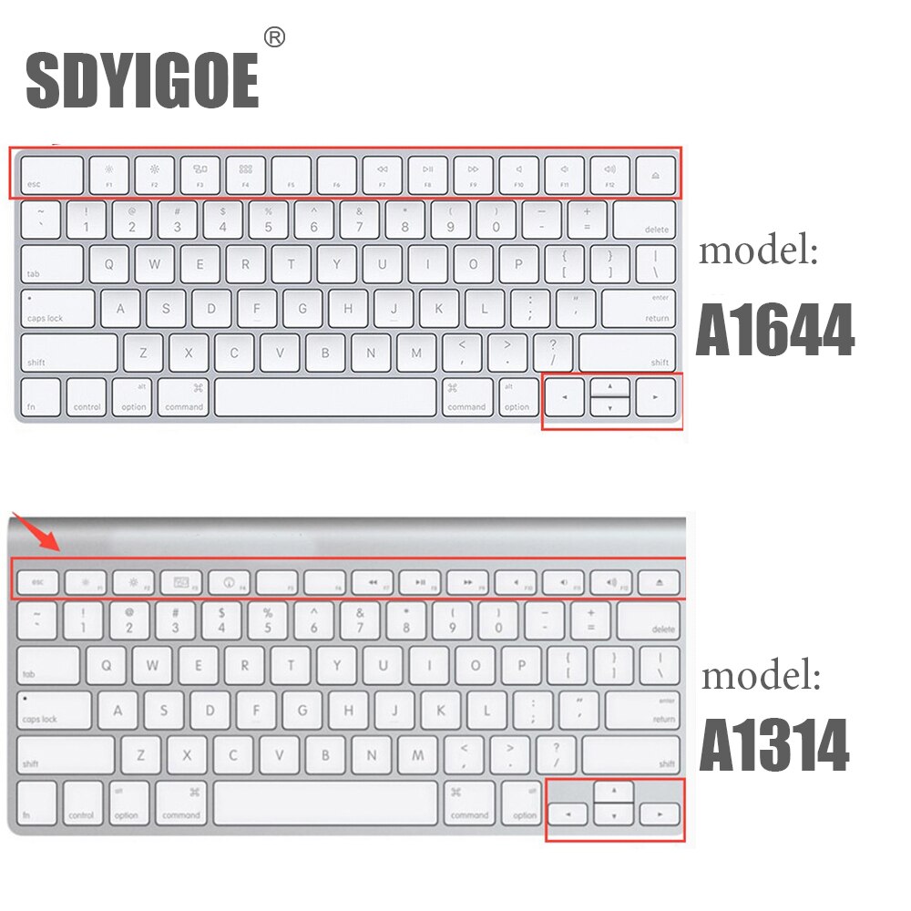 Silicone Keyboard cover Protector Skin Desktop PC For imac EU US For Apple Bluetooth Wireless keybord MLA22LL A1644 A1314