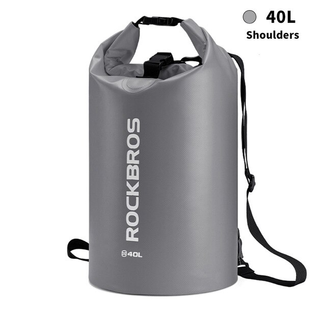 ROCKBROS 30L/40L Waterproof Bags Storage Dry Sack Bag For Canoe Kayak Rafting Outdoor Sport Swimming Bags Travel Kit Backpack: ST-007GR 40L