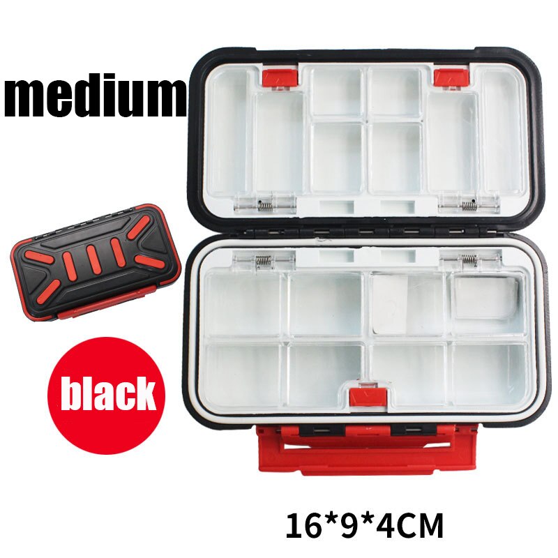 Fishing Tackle Boxes Waterproof Fishing Storage Boxes Bait Box Multifunctional Hook and Bait Accessory Box Double-Sided Opening