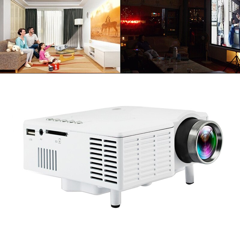 UC28B Universele 60 Inch Portable Mini Led Projector Home Cinema Theater Movie Video Projector Met Hoge Precisie Coating Lens