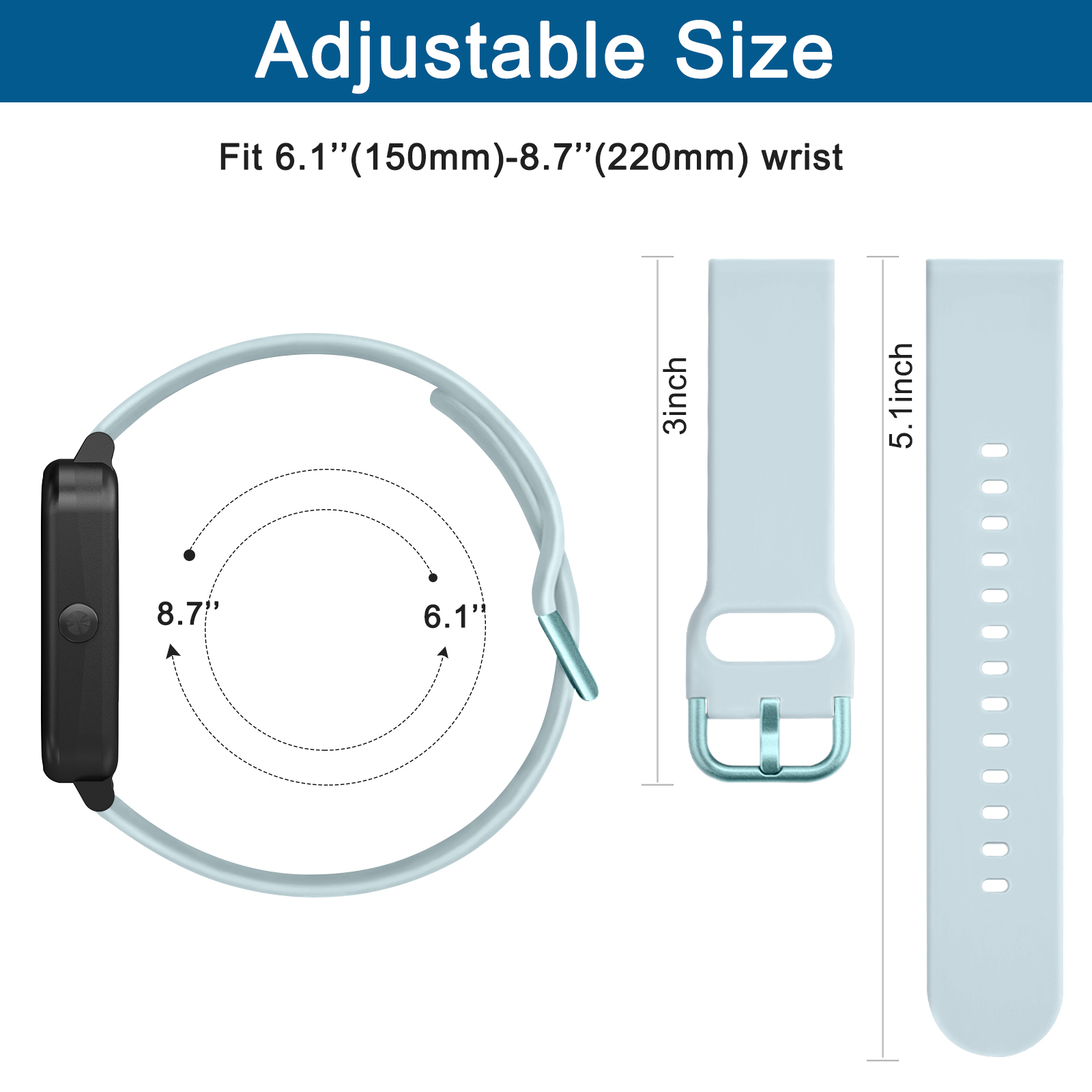 Bracelet en Silicone souple de 19mm pour Veryfitpro ID205L/ID205/ID205S/ID205U/ID205G/ID216/ID215G, Bracelet de montre de Sport