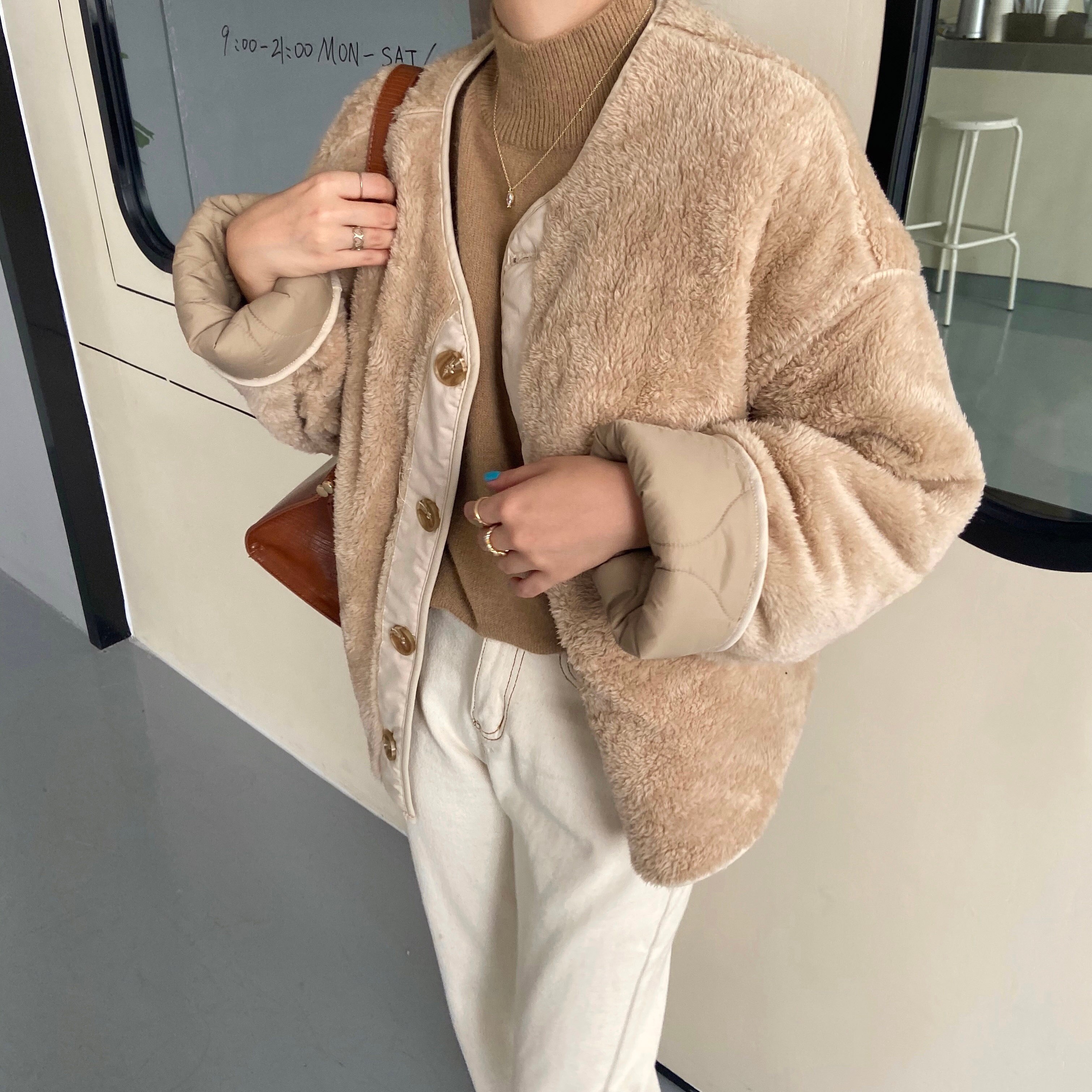 HziriP vêtement d'extérieur veste d'hiver OL vêtements de travail épais femmes Parkas Double usure Faux agneau laine doublure Parka femme manteau