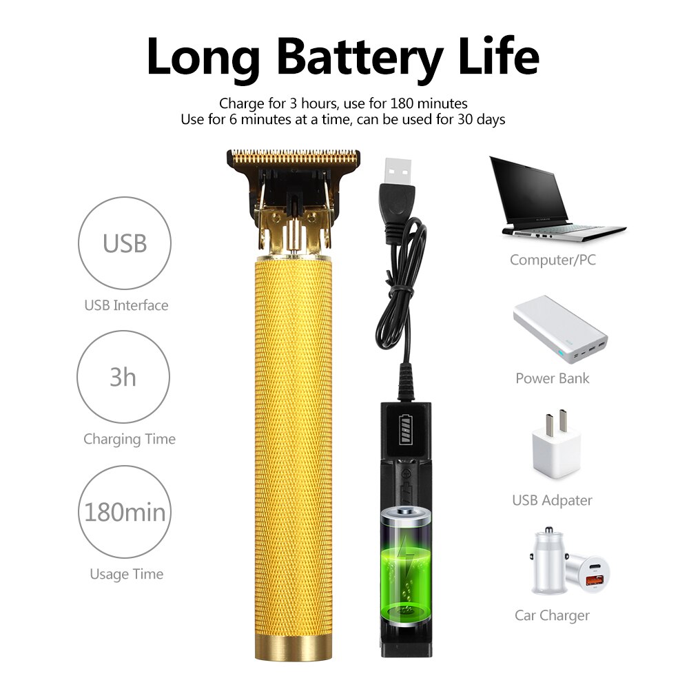 Cortadora de pelo recargable por USB T9 para hombre, máquina para cortar cabello con pantalla LCD, herramienta de estilismo para corte de pelo y barba, novedad de