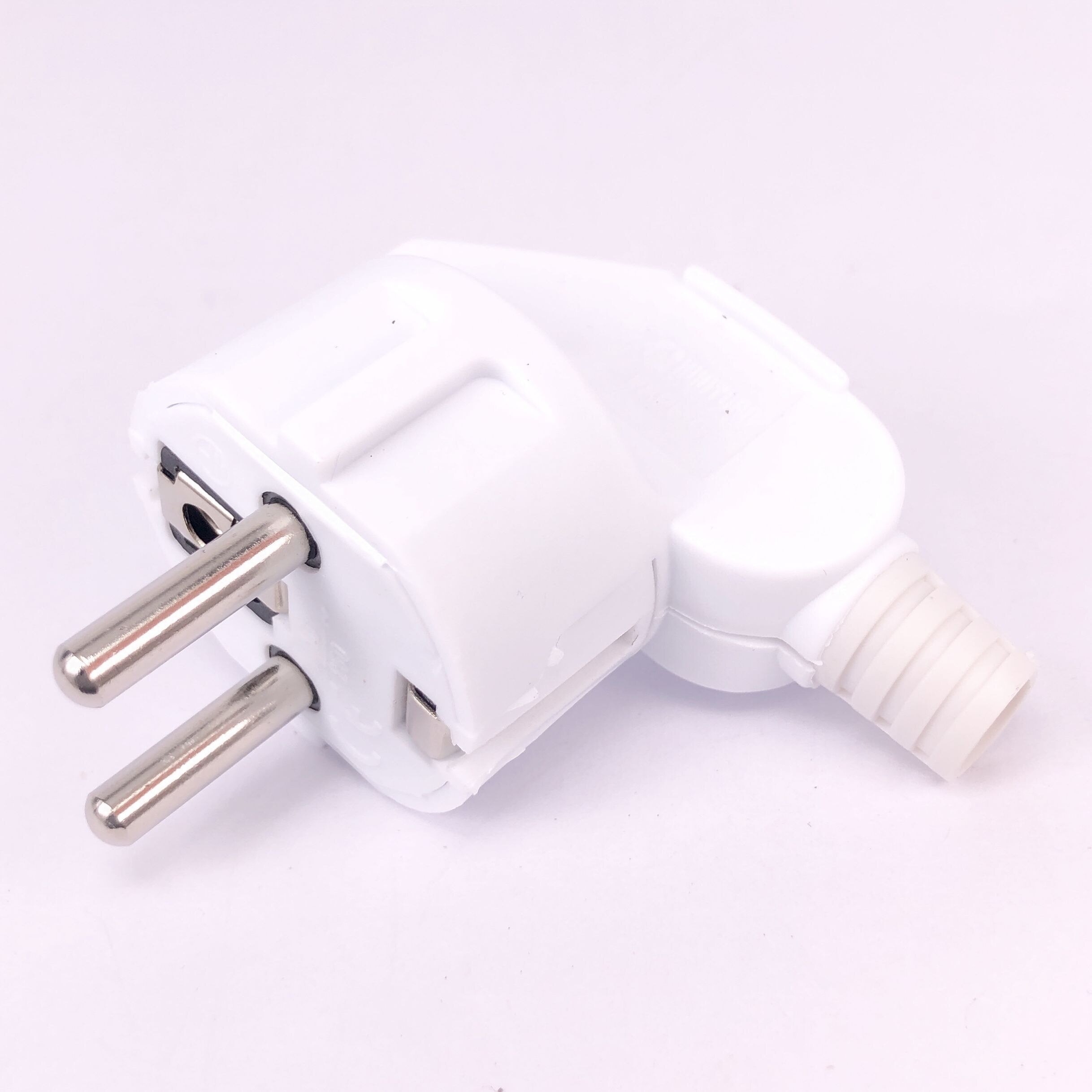 1 st eu european round 2 pins ac power hane plug rewireable uttag adapter adapter förlängningssladd kontakt