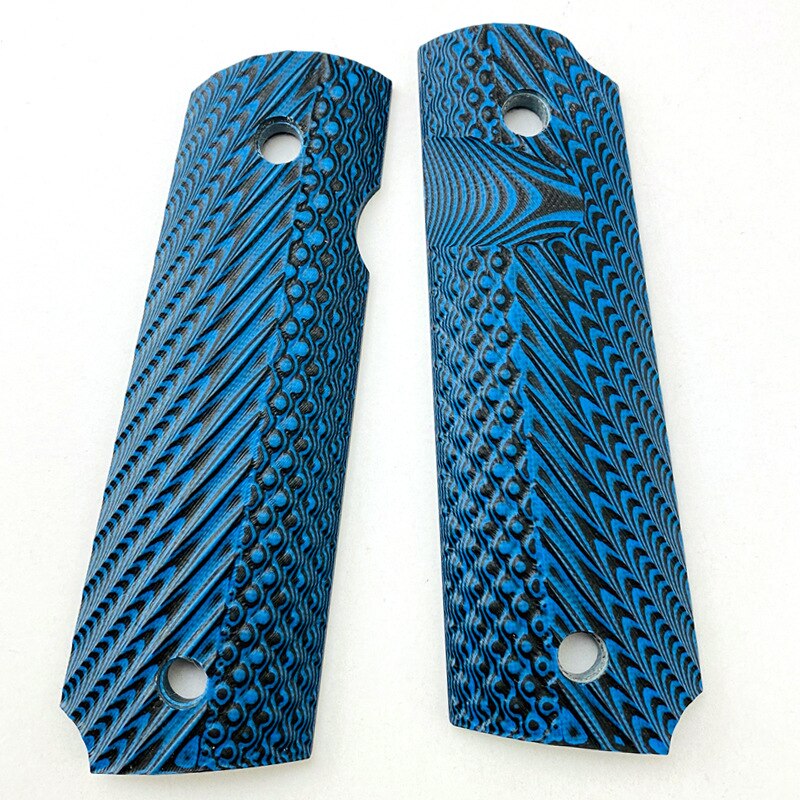 1 Paar Blauw G10 Full Size Antislip Patches Comfortabel Gevoel Handvat Weegschalen Cover Schacht Voor 1911 Grips Modellen