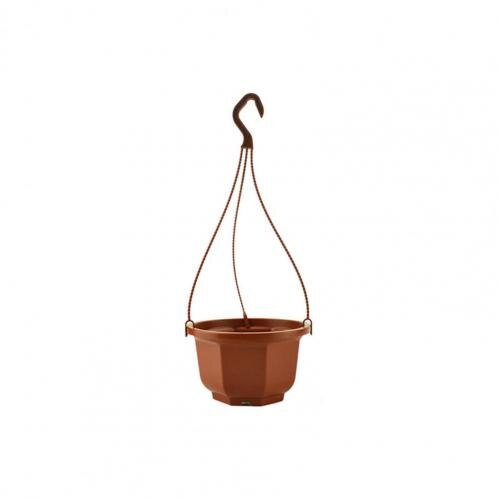 Panier de jardinière suspendu en plastique, Pots de fleurs de jardin pour plantes d&#39;intérieur et d&#39;extérieur succulentes, avec crochet: Coffee 140