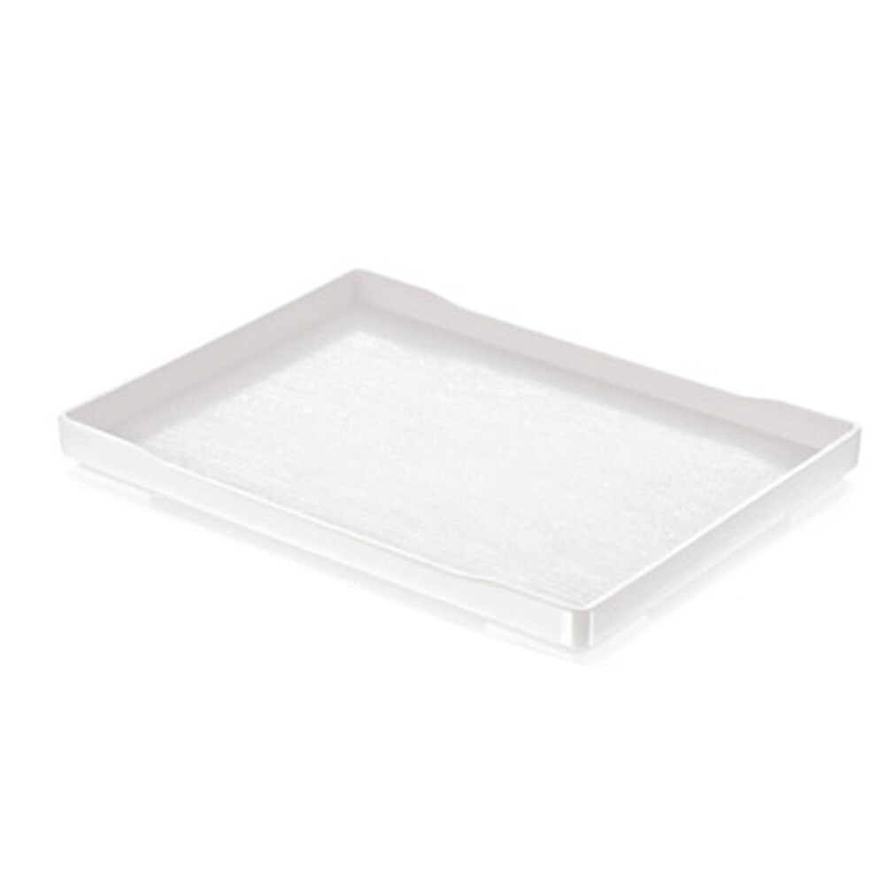 Serving Tray Rectangular Plastic Tray Food Serving Trays for Restaurant Home Hotel Trays Durable TSH Shop: White / 14 inches