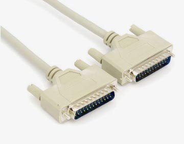 1.5 m DB25 mannelijke-DB25 mannelijke parallel printer kabel db25 man-vrouw gender verlengkabel: 150cm / db25 male male begie