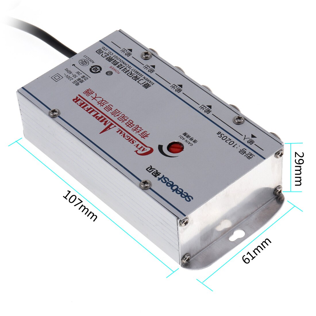 1 pc universal 110 - 220 v 4 vias tv/vcr/catv/cabo tv antena sinal amplificador impulsionador divisor tv acessórios