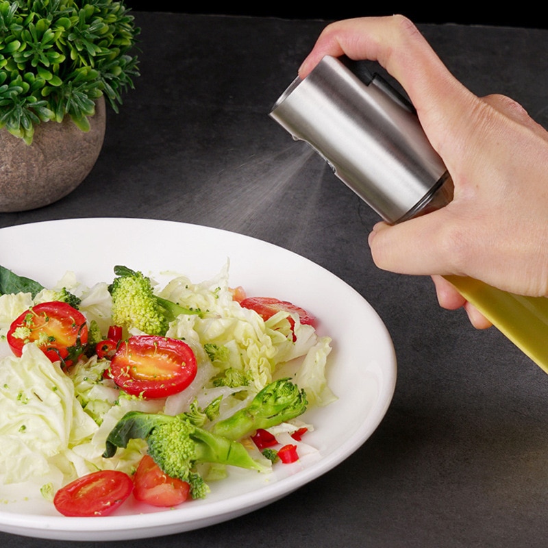 Spray Pomp Fijne Mist Rvs Olive Pomp Spray Fles Olie Spuit Pot Koken Dispenser Keuken Gereedschap Accessoires Wy12270