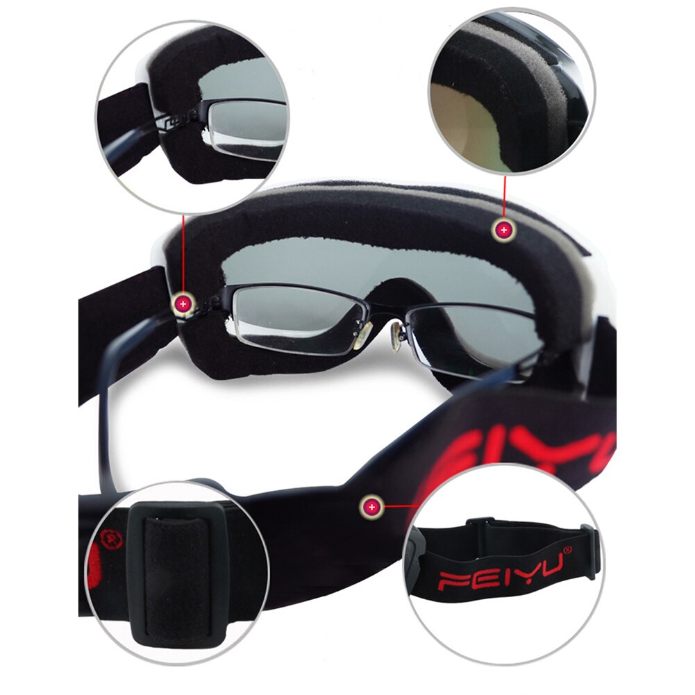 Ski Bril Voor Mannen En Vrouwen Single-Layer Outdoor Sport Fietsen Snowboard Goggles Winddicht Verstelbare Bril Skiën Bril