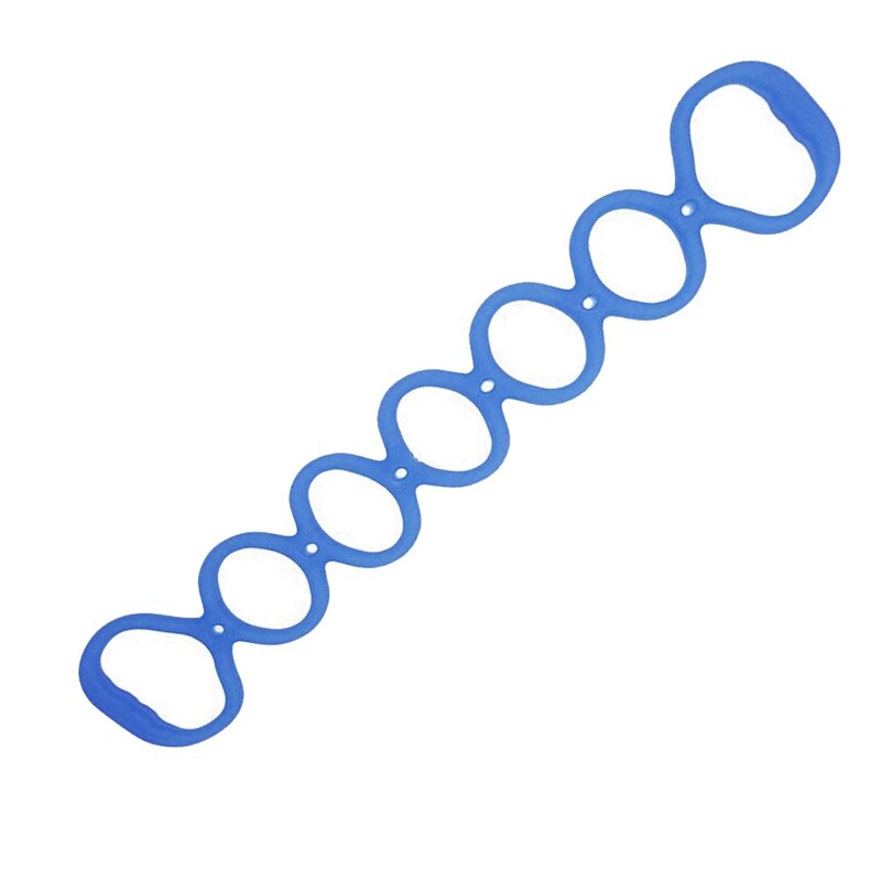 7- rings stretchband, weerstandsbanden, yoga stretcharm, schouders, voet, fitness thuisgym: Blauw