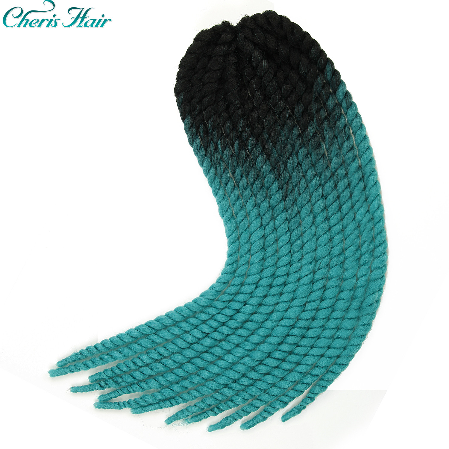 Tresses sénégalaises bouclées bouclées en Fiber synthétique, de grande taille, de couleur ombrée, tresses au Crochet, 22 pouces: n ° 12