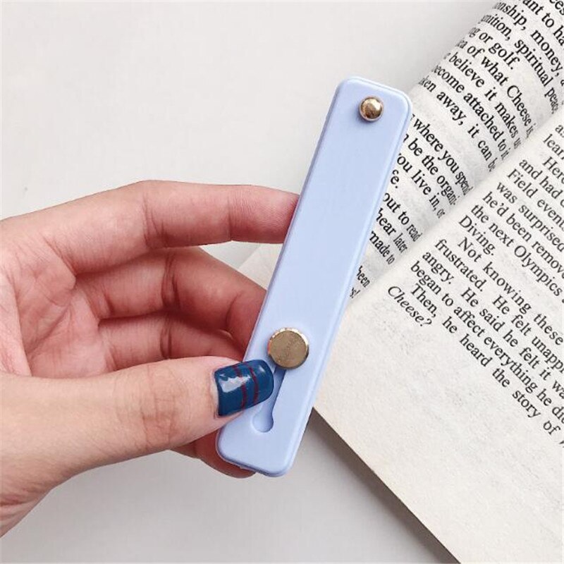 Polsband vinger ring grip mobiele telefoonhouder standaard duwen trekken sticker pasta universele handband auto telefoonhouder beugel: P