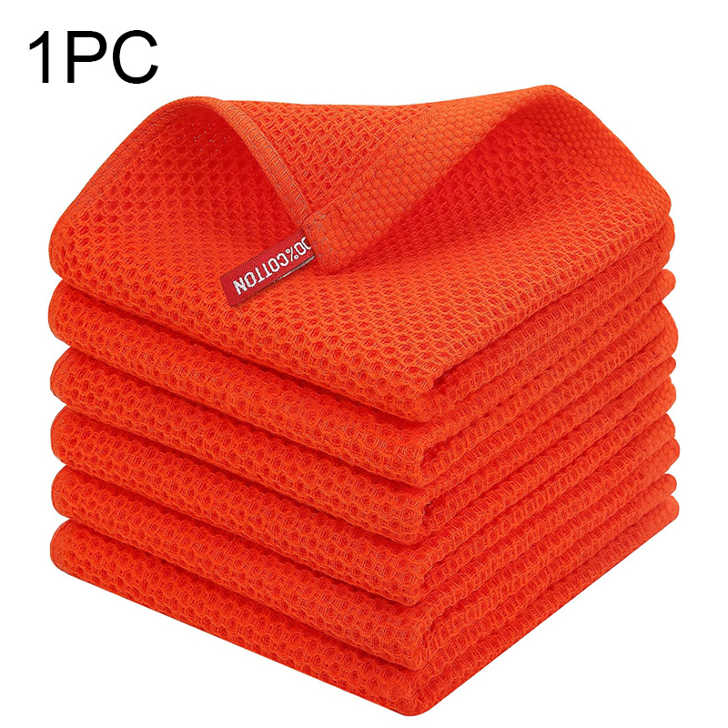 Toalha de algodão macia absorvente pano de prato cozinha favo de mel toalha de lavagem de rosto respirável pano de limpeza doméstica pano de lavagem