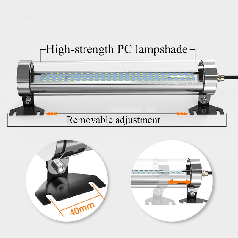 LED CNC Machine Tool Lights Adjustable 10-30W IP67 Waterproof Oil-proof Explosion-proof Lathes Milling Grinder Workshop Lamp