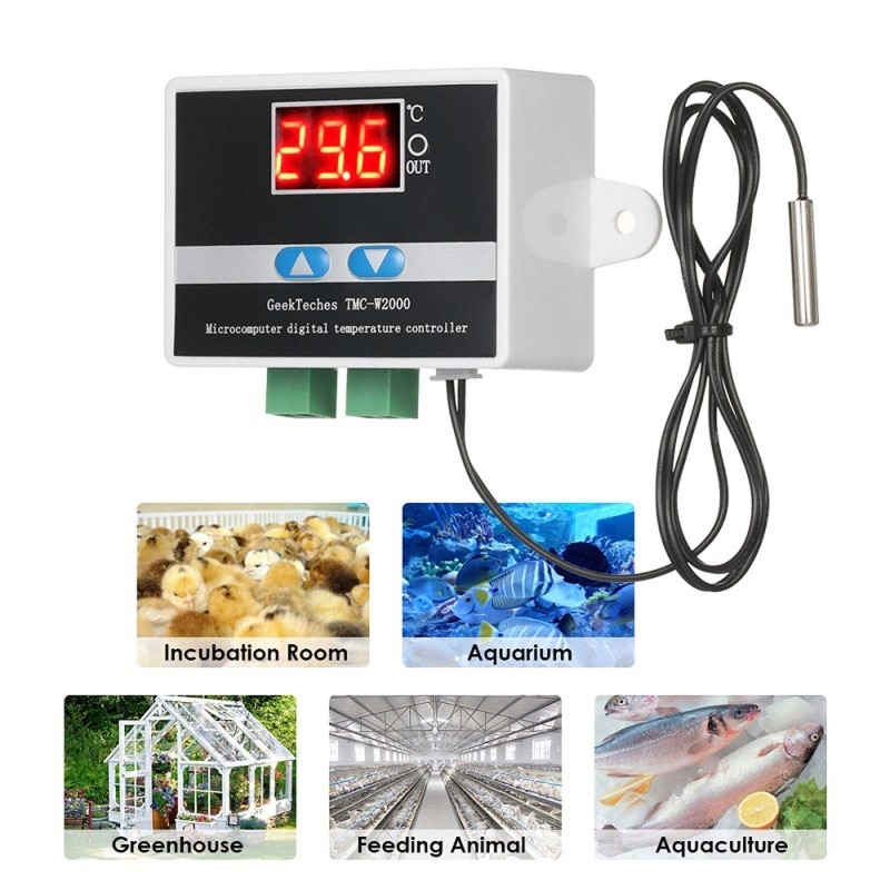 Intelligente Digitale Led Display Aquarium Temperatuurregelaar Aquarium Water Cooler Control Aquatische Huisdier Temperatuurregeling