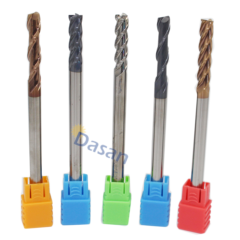 1pcs Endmills Carbide 6mm 8mm Lange 100mm Mill Cutter Tool 2F 3F 4F platte Frees draaibank cnc Metalen Frees Tool voor staal
