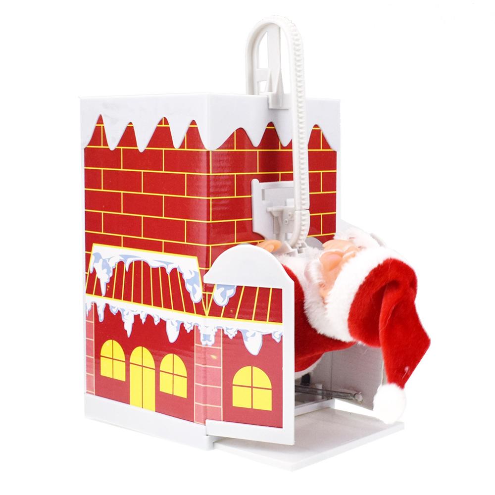 Klimmen Schoorsteen Kerstman Elektrische Speelgoed Muziek Kerstcadeau Grappige Speelgoed Voor Kinderen Jaar Party Doll