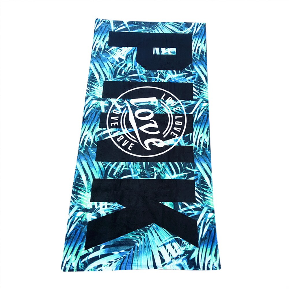 Serviette de plage en coton, couverture de piscine créative imprimée douce pour le bain, pour voyage, natation d'été, couvre-lit d'extérieur sur le lit: 145x70cm E