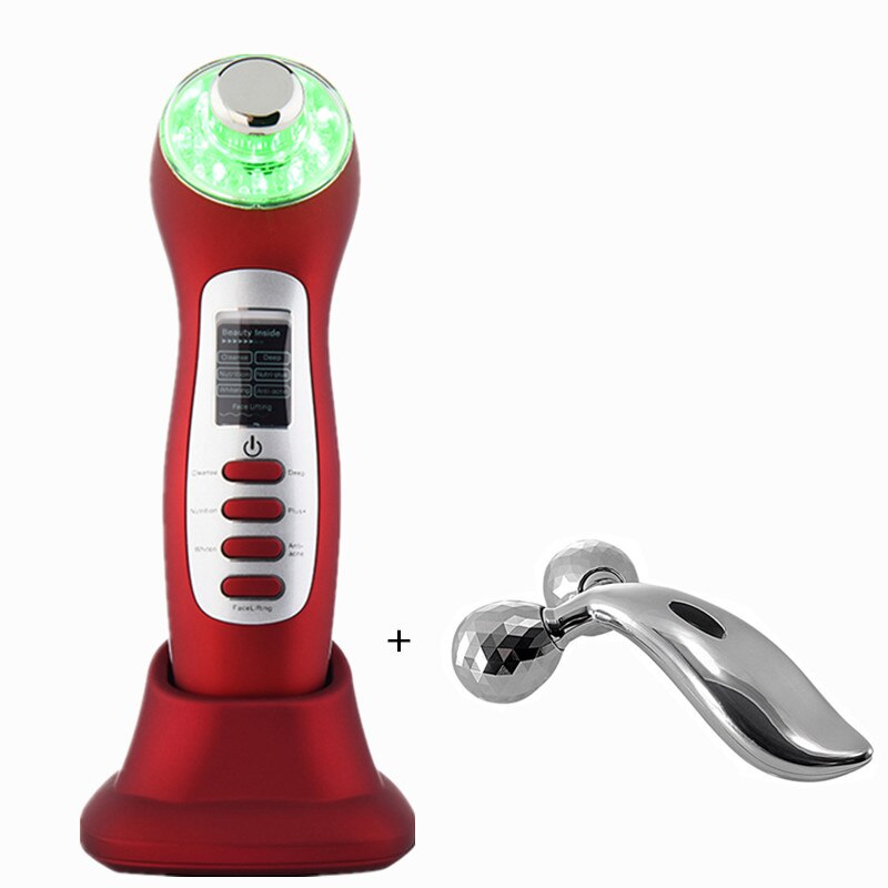 ultraschall 3MHz Galvanische 7 in 1 Haut Gesichts Pflege LED Blau verrotten Licht Photon Mikro-strom Aufzug hautstraffung Schönheit Gerät: 15