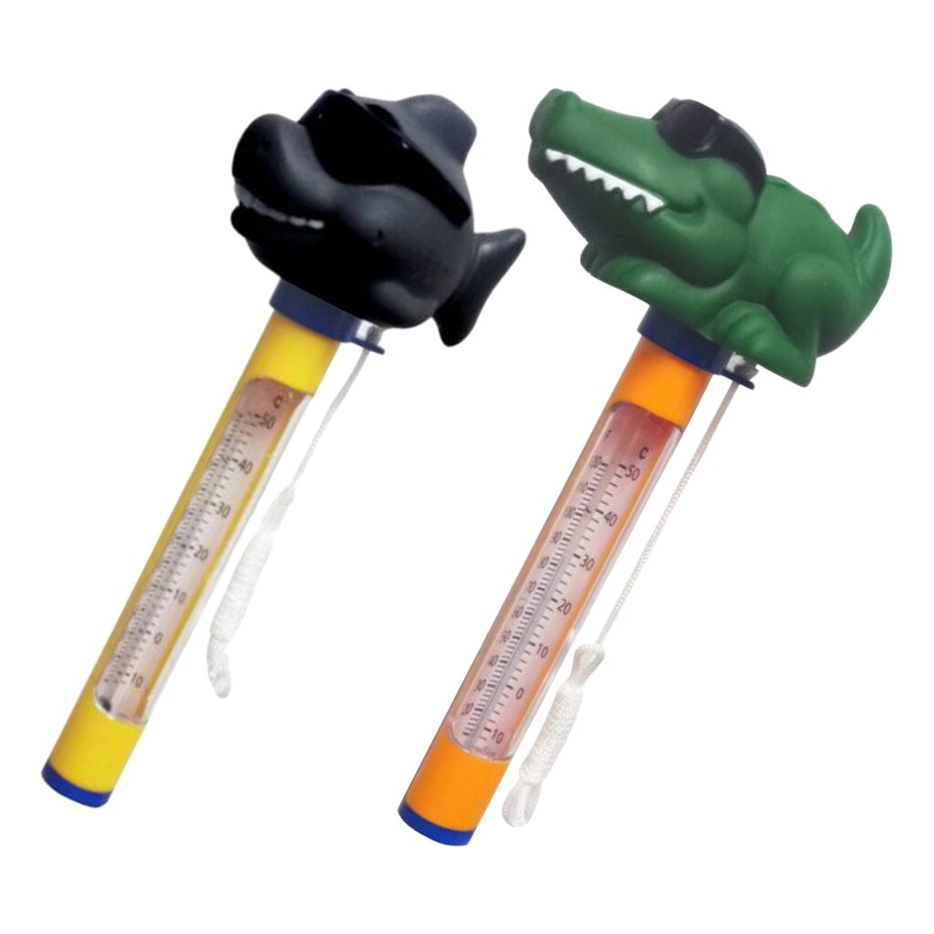 2pcs Shark &amp; Crocodile Head 160mm Water Temperature Tester Pool Thermometer