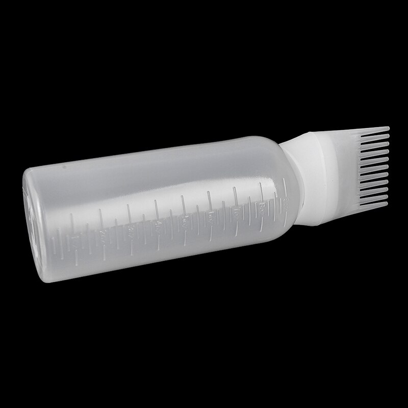 Bouteille de teinture pour cheveux avec applicateur peigne pour Salon soins de coiffure bouteille vide coloration cheveux graduée teinture outil W9U2