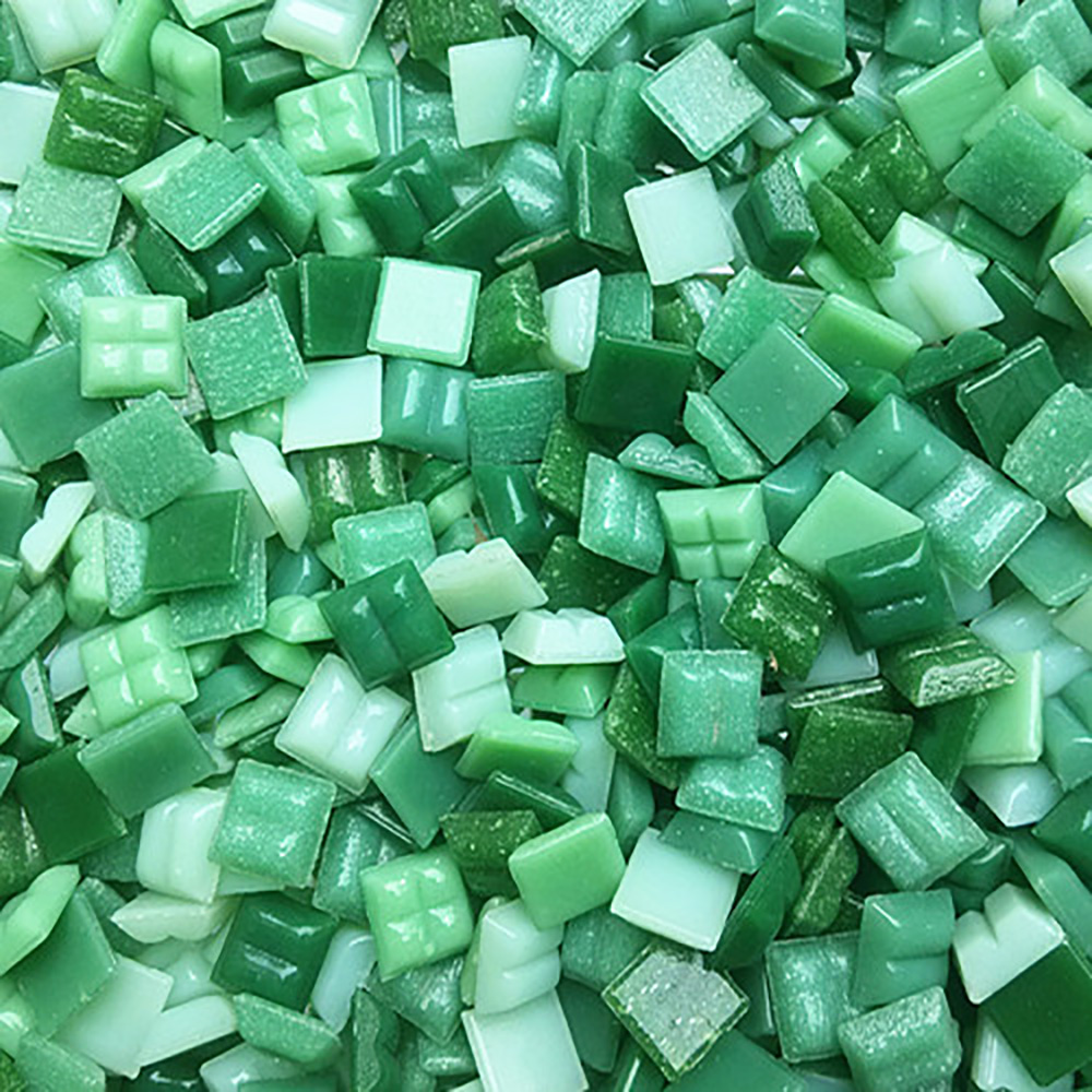 Lychee Life Multicolor Glass Mosaic Tile Square Mosaic Tiles DIY Arts Crafts Making Material: 3