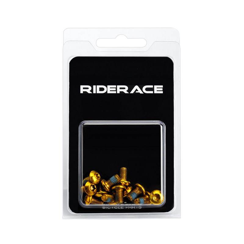 Rotor de freno de disco de bicicleta, tornillos de fijación de acero inoxidable T25 M5x9mm, accesorio colorido para ciclismo de montaña, 12 piezas: Blanco