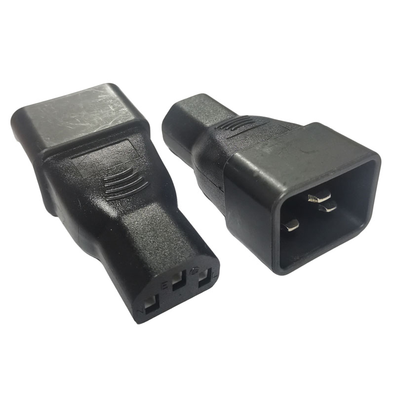 1PCS Black IEC 320 C14 to C20 power adapter plug C19 to C13 AC Plug convert adapter male to female plug socket converter