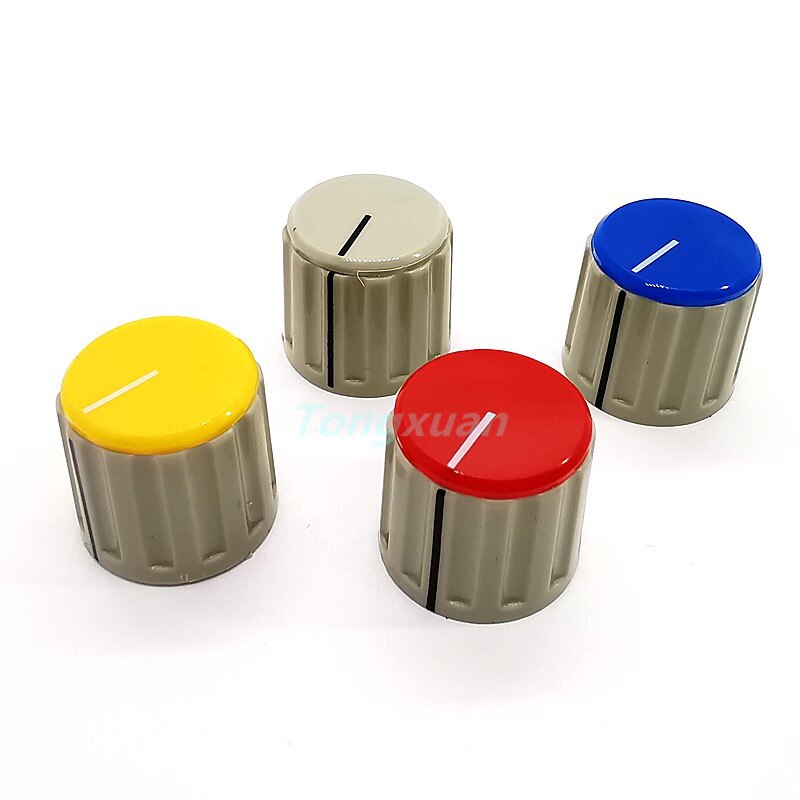 1pc 6.4mm Inner Hole Potentiometer Knobs 21x19.5MM 110E Flip Lock Screw Potentiometer Cap