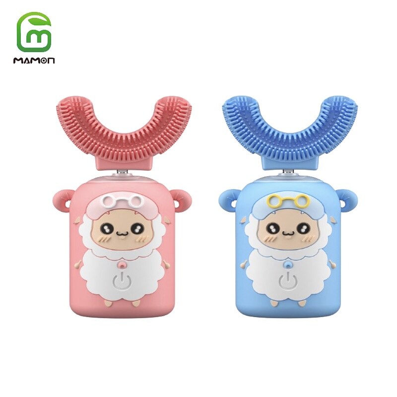 MAMON – brosse à dents électrique pour enfants, pour filles et garçons, étanche, minuterie intelligente Rechargeable, ultrasons à 360 degrés,