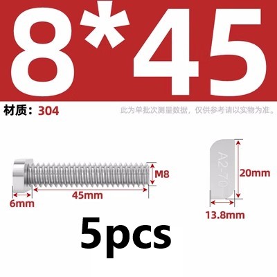 M8 M10 304 Roestvrij Staal T-vorm Schroeven Bouten Aluminium Profiel T Slot Fotovoltaïsche Groef Gebruik Vierkante Kop Bouten: WHITE