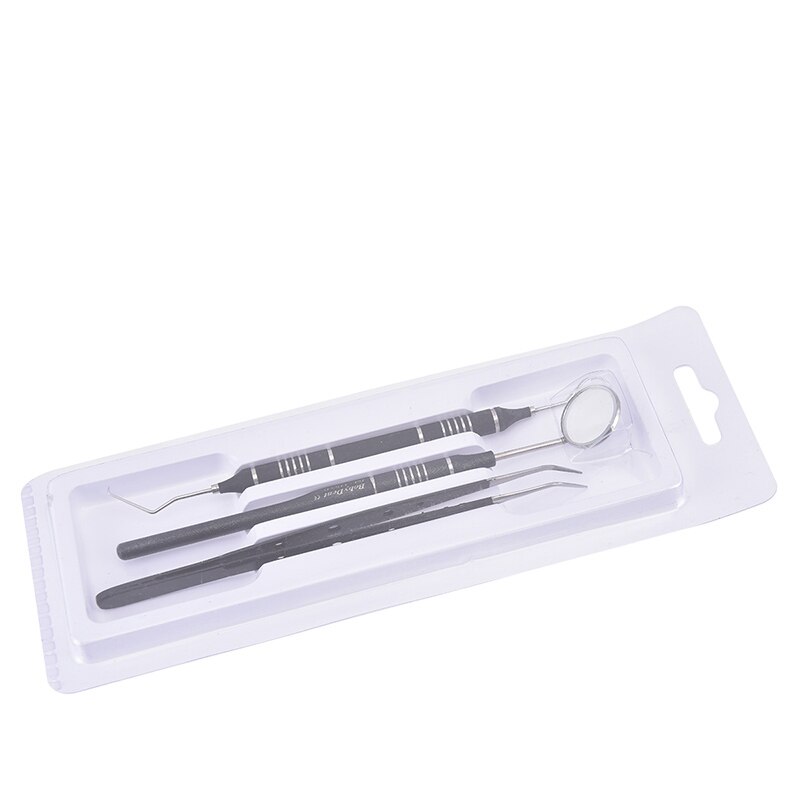 Firedelt sett seksdelt sett til alternativer tannmaterialer tanninstrumenter periodontalt instrument curette sonde: Hvit