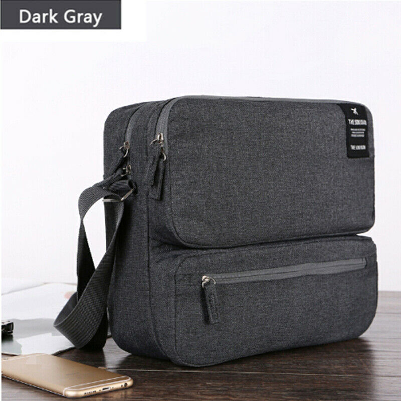 Bolso de viaje Unisex para hombre y mujer, bolsos de un solo hombro, bandolera con capacidad de viaje, cruzado, multibolsillos: Gris oscuro