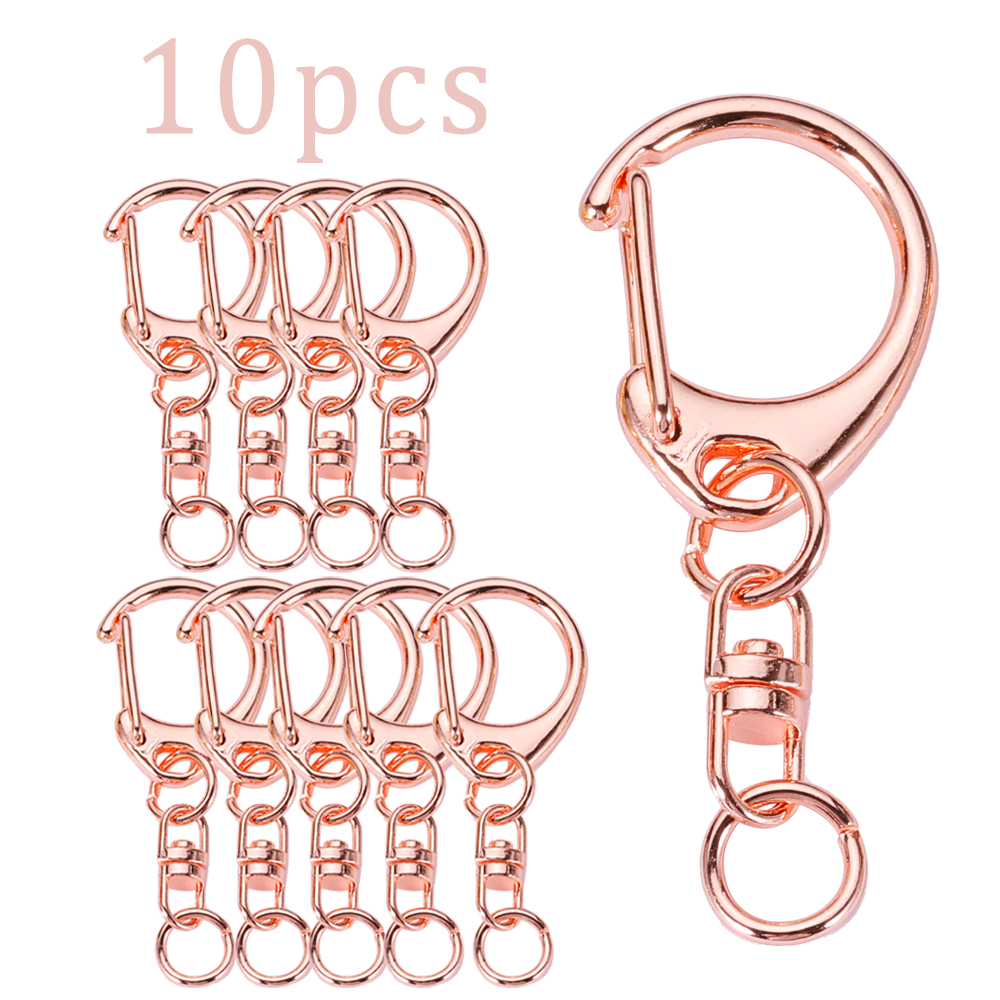 10 stuks C-gesp draaisluiting sleutelhanger 8 vorm sleutelhanger sleutelhanger ring metalen haken clip kleine sluitingen sieraden maken: green