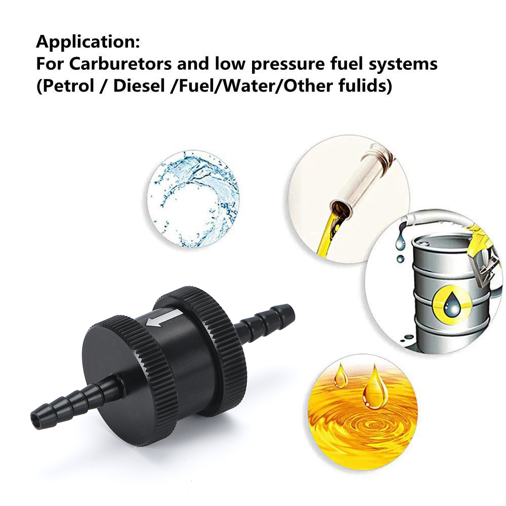 6 rozmiar 4MM / 6MM / 8MM / 10MM / 12MM / 16MM bez powrotu w jedną stronę zawór zwrotny paliwa ze stopu aluminium benzyna diesel