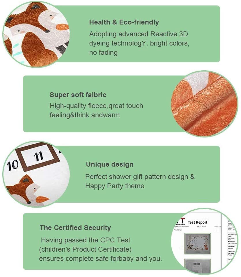 Manta para bebés Milestones para niños y niñas, mantas para mitos mensuales, accesorios utillería de fotografía para bebés, mantas de fondo L1020