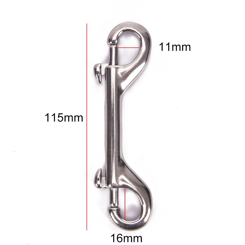 Duiken Roestvrij Staal Ei Quick Link Karabijnhaak Swivel Eye Bolt 65Mm 90Mm 100Mm 115Mm Dubbele ended Haak: 115mm