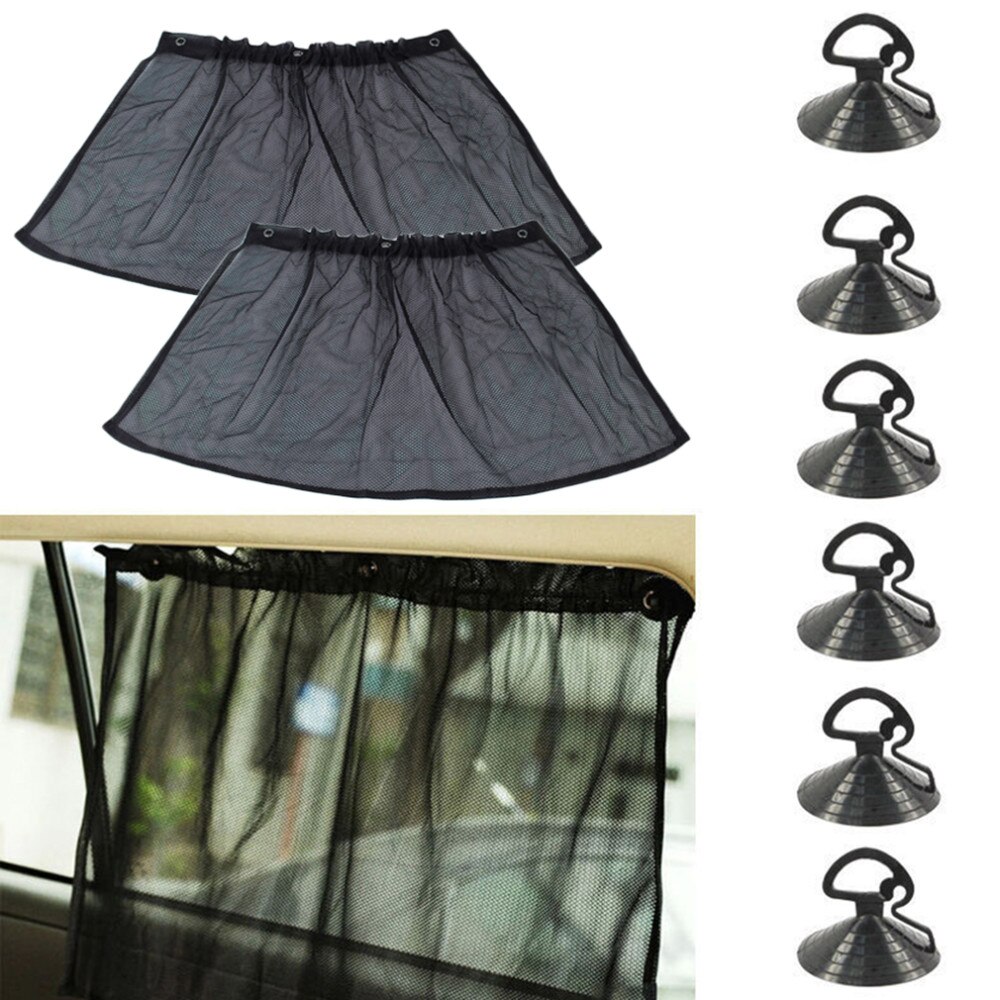 Glccc auto zonnescherm mesh doek vizier zonneschermhoes schildbeschermer zwart auto zonnescherm gordijn verstelbaar opvouwbaar auto accessoires