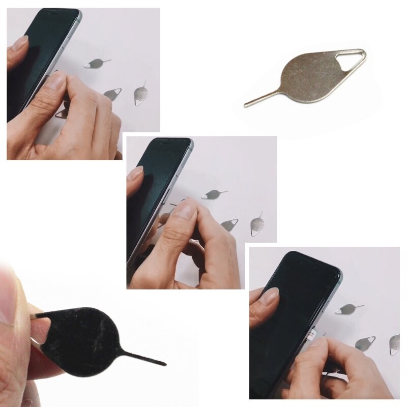 10 Stks/set Speciaal Vorm Sim Kaart Lade Opening Removal Tool, eject Pin Tool Vervanging Voor Multi-Model Mobiele Telefoon