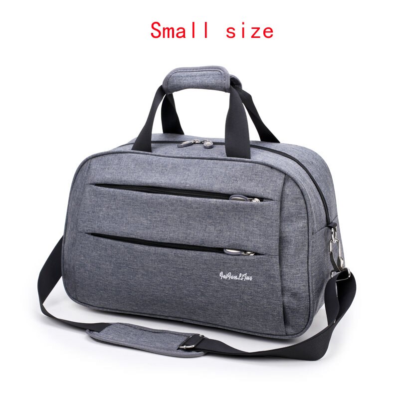 Mænds forretning rejsetaske stor kapacitet kvinders rejsetasker taske bagage håndtaske udendørs opbevaring emballage terning bagage tote: Lille grå taske